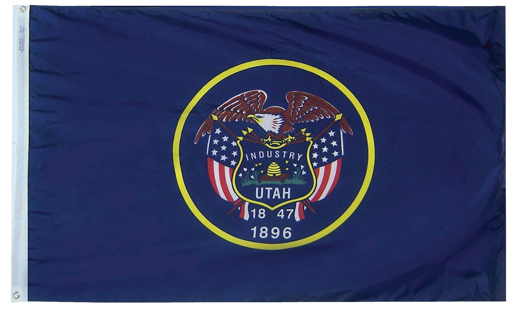 Annin Nylon Utah Indoor State Flag, 3 X 5 ft, Item Number 023373